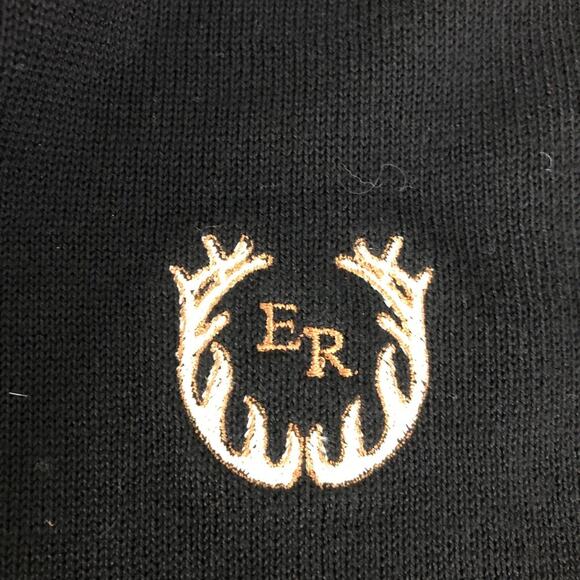Fairway & Greene Sweater Black Mens XXL Pima Cotton Monogrammed 'ER' Golf. - Picture 8 of 9